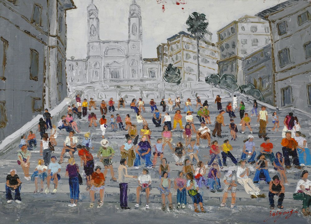 Vibrant Spanish Steps by Jukyong Park