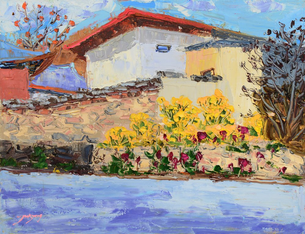 Vibrant Village Garden by Jukyong Park