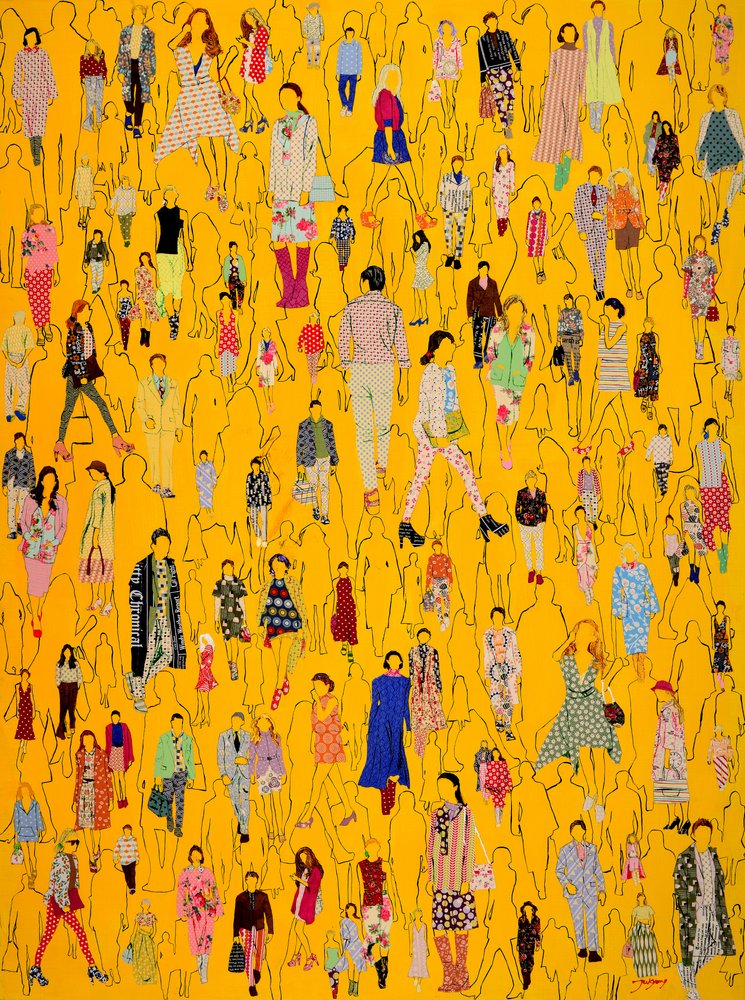 Yellow Fashionable Crowd by Jukyong Park