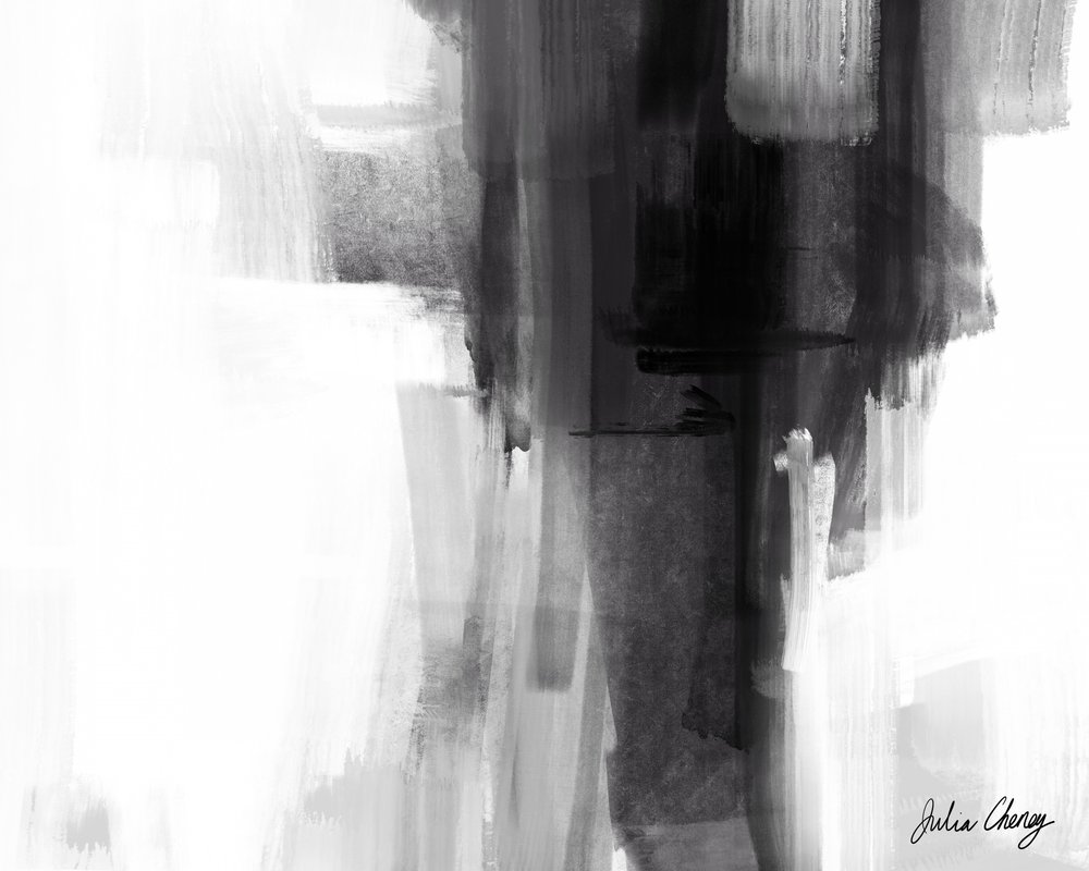 Modern Abstract Contrast by Julia Cheney