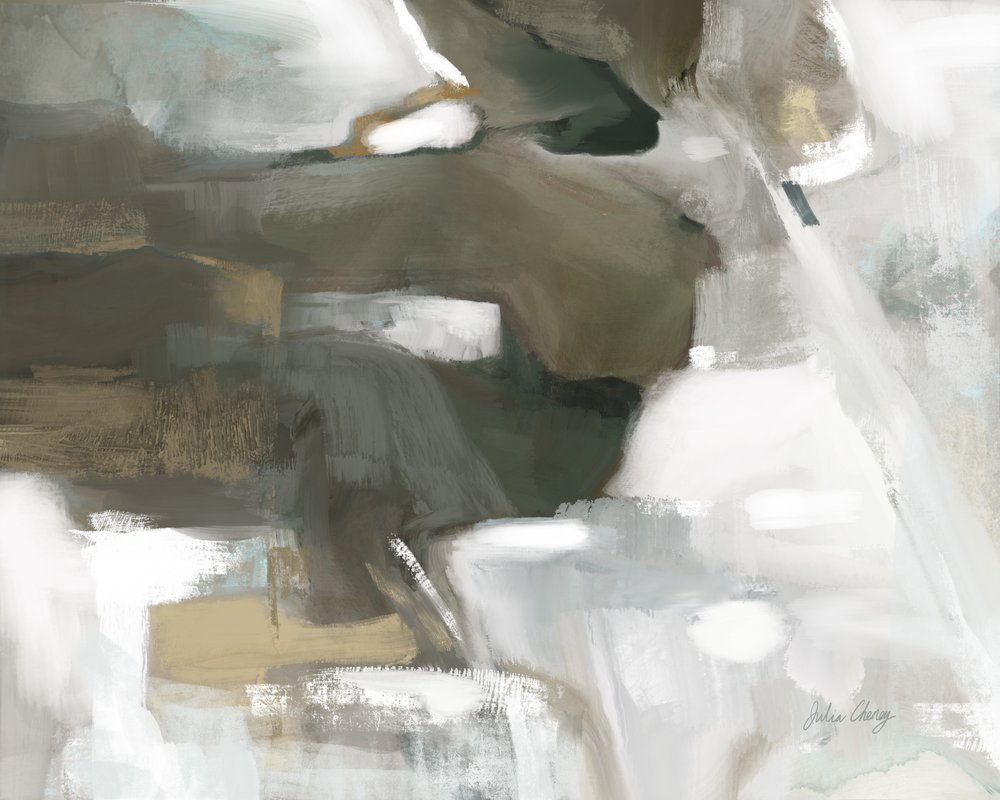 Serene Neutral Abstract by Julia Cheney