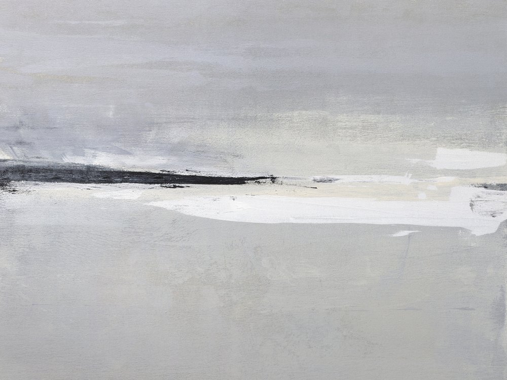 Serene Horizon with Soft Gray and White Tones by Julia Contacessi