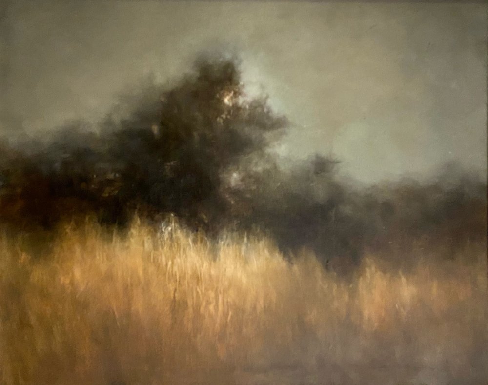 Misty Golden Landscape by Julia Purinton