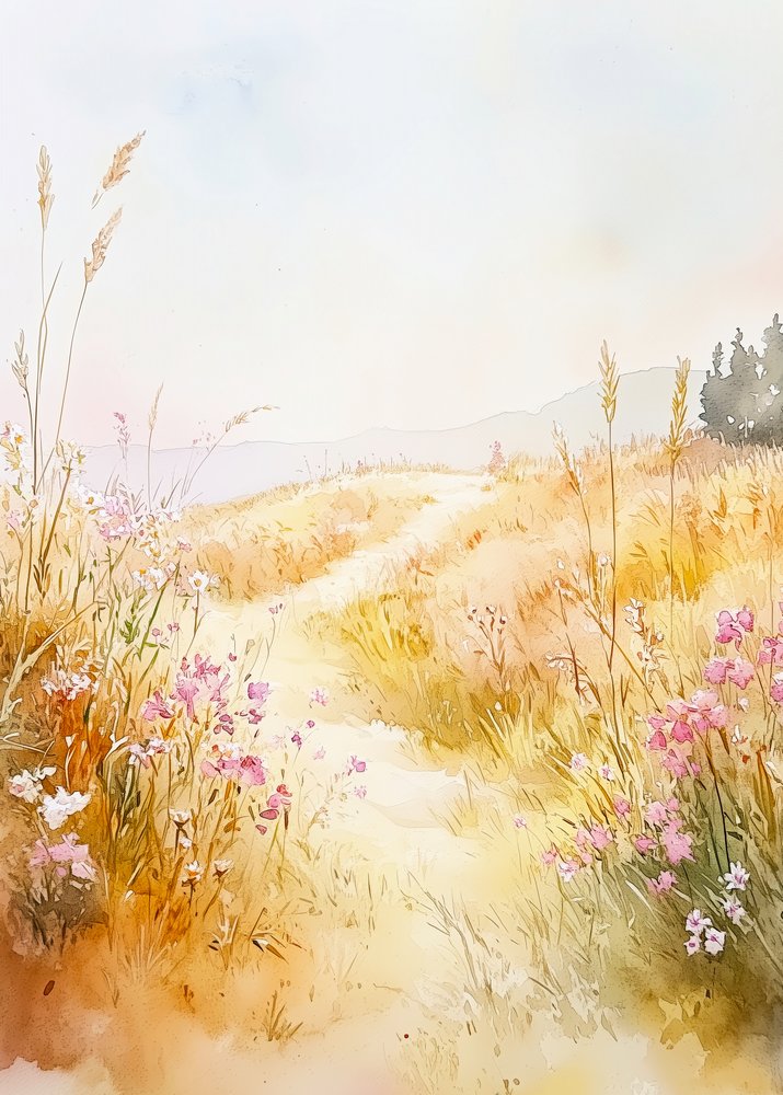 Golden Meadow Path by Justyna Jaszke