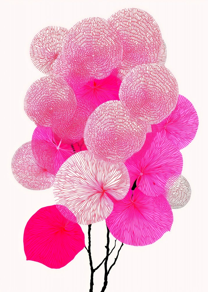Modern Pink Botanicals by Justyna Jaszke