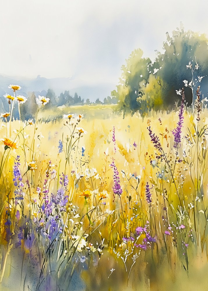 Sunny Wildflower Meadow by Justyna Jaszke