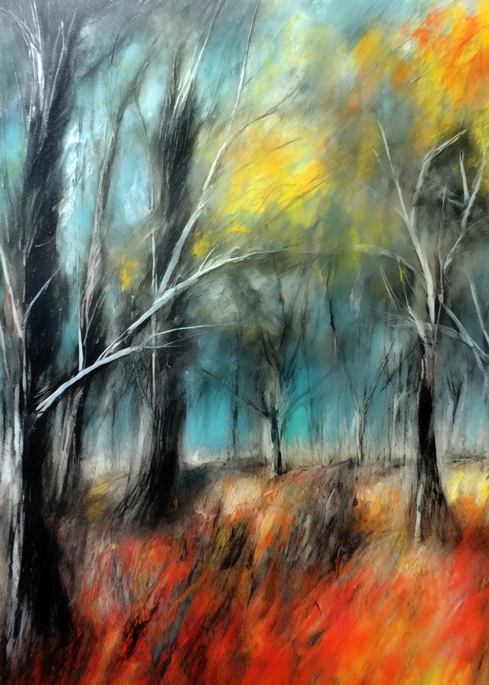 Vibrant Autumn Forest by Justyna Jaszke