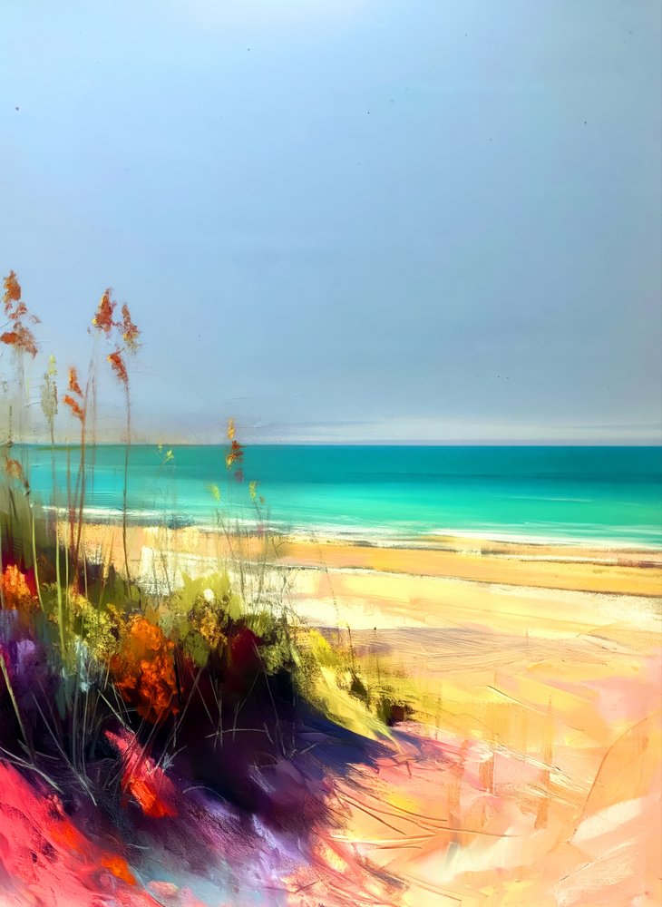 Vibrant Beach Dunes by Justyna Jaszke