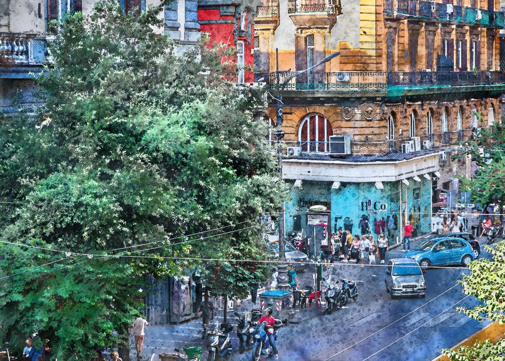 Vibrant City Street by Justyna Jaszke