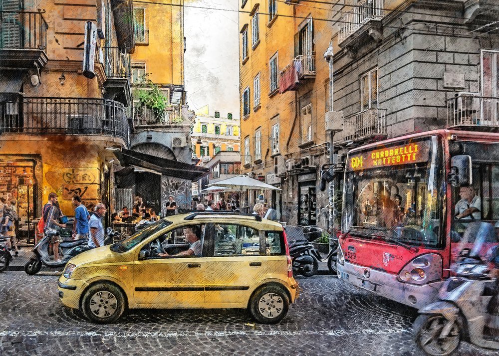 Vibrant European City Street by Justyna Jaszke