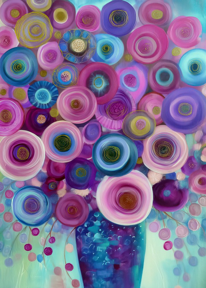 Vibrant Floral Bouquet by Justyna Jaszke