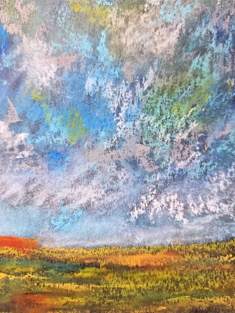 Vibrant Sky Over Fields by Justyna Jaszke