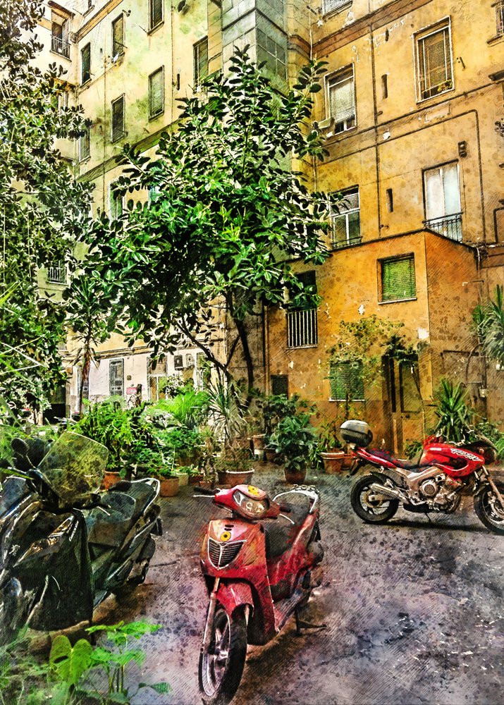 Vibrant Urban Courtyard by Justyna Jaszke