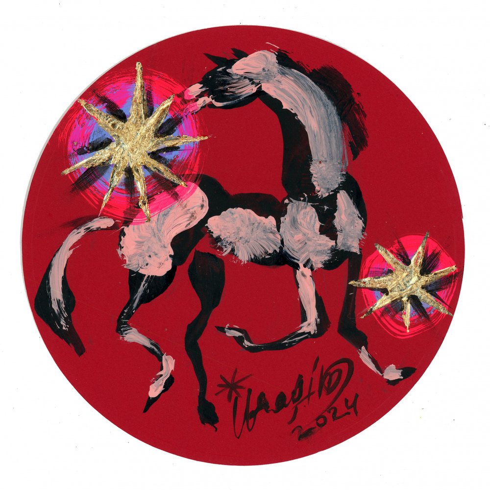 Dynamic Red Horse Stars by Kanat Ibragimov