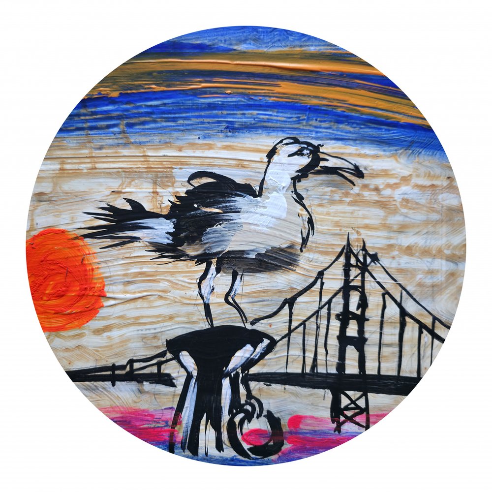 Golden Gate Seagull Watch by Kanat Ibragimov