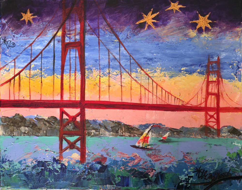 Golden Gate Sunset Sail by Kanat Ibragimov
