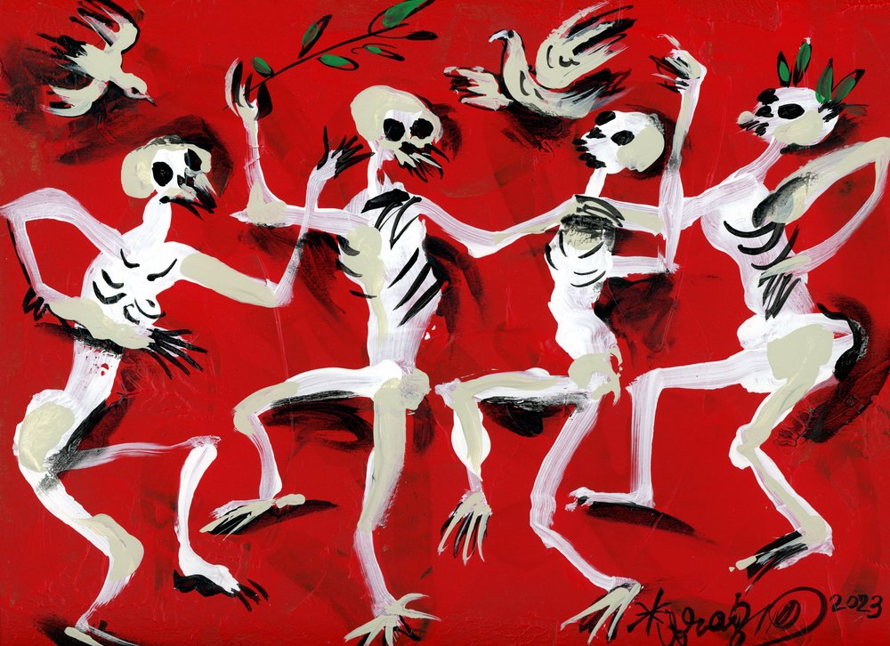 Skeletons Peace Dance by Kanat Ibragimov