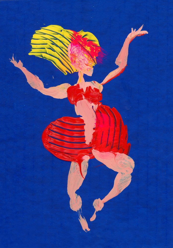 Vibrant Dancing Woman by Kanat Ibragimov
