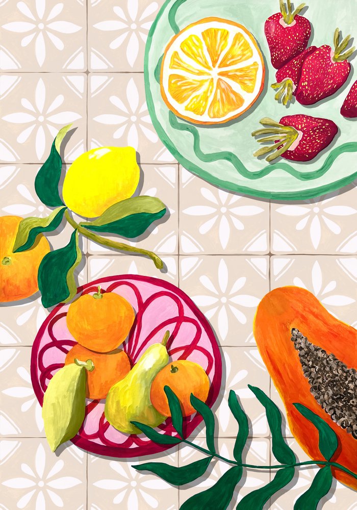 Colorful Summer Fruits by Karen Menzenbach