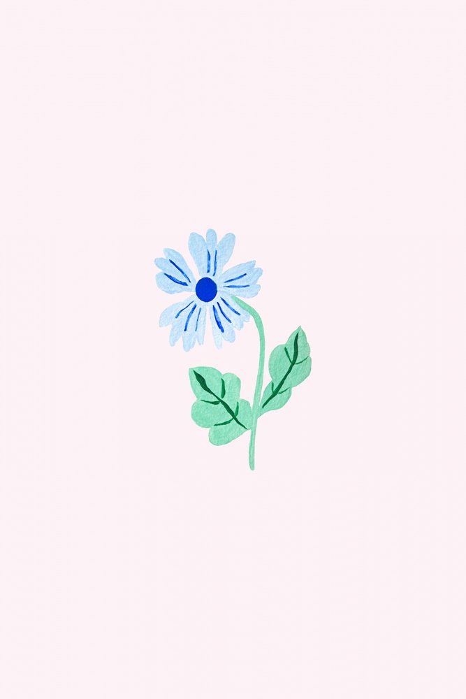 Delicate Blue Flower by Karen Menzenbach