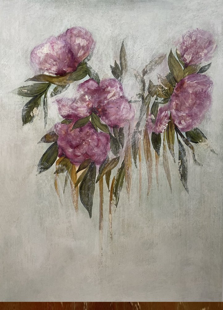 Soft Peony Blooms by Karenina Fabrizzi