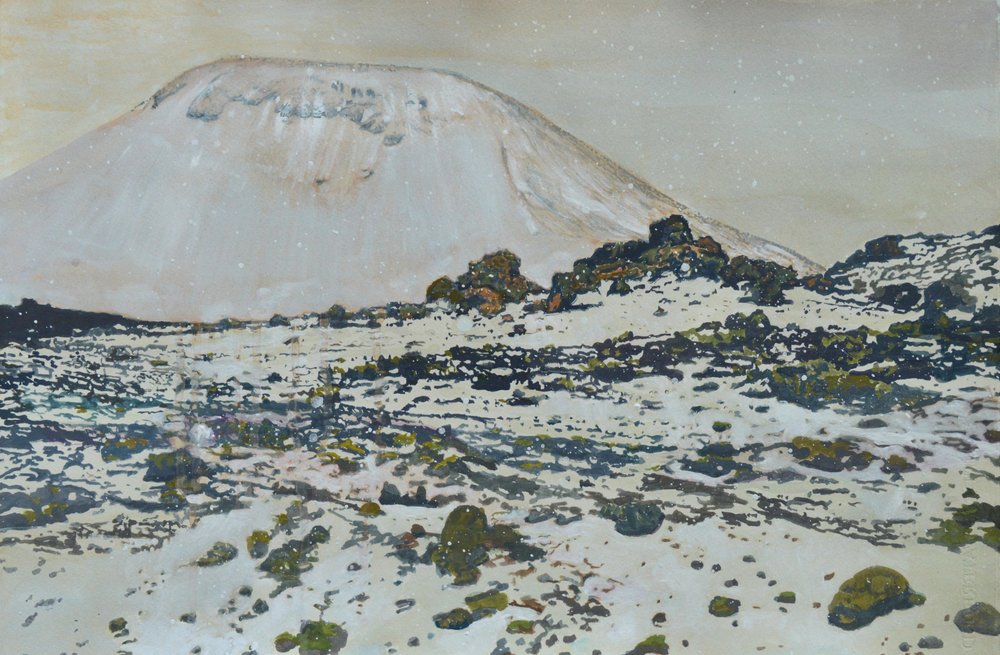 Frozen Volcanic Peaks by Karin Bos