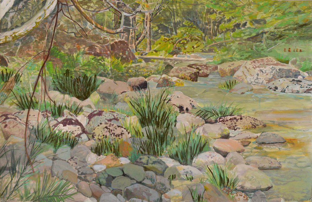 Lush Forest Stream by Karin Bos