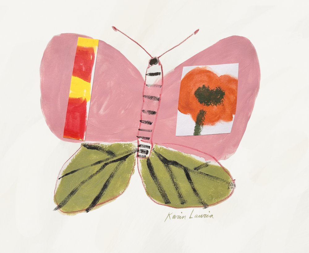 Pink Butterfly Poppy by Karin Lauria