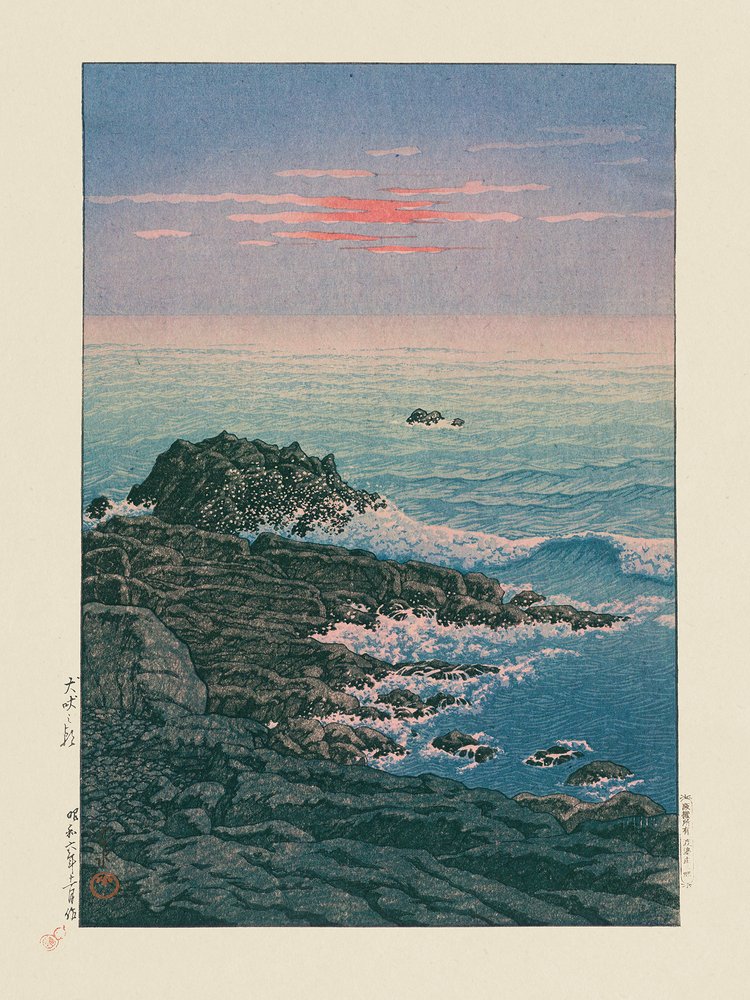 Morning at Cape Inubō by Kawase Hasui