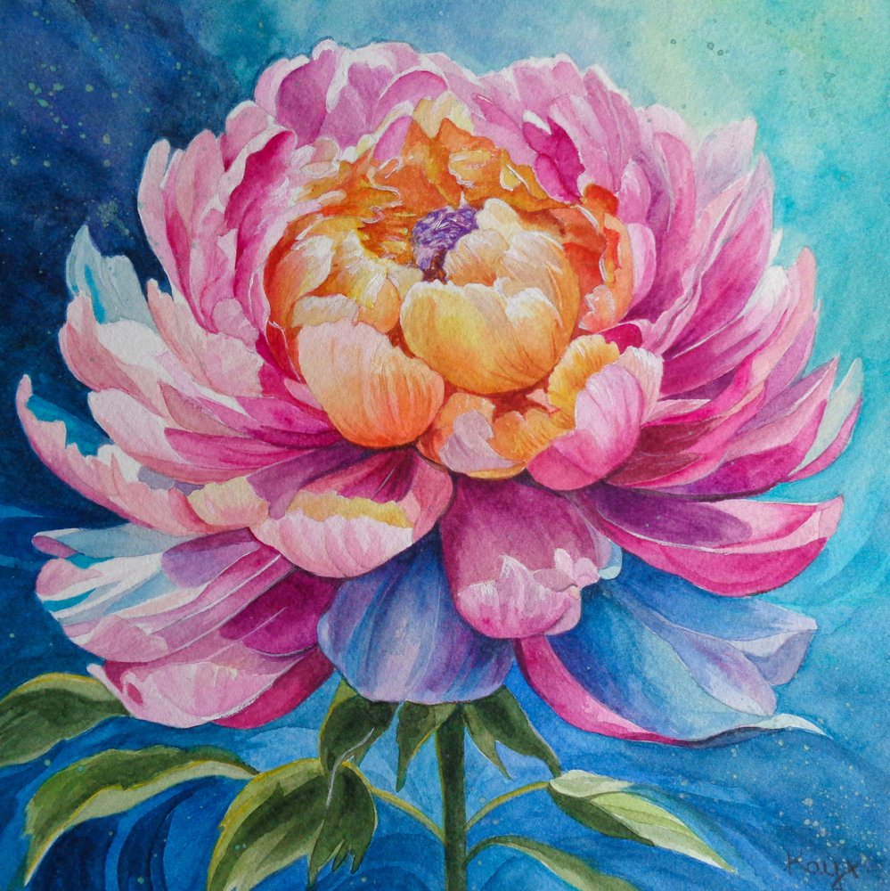 Vibrant Pink Peony by Kay Shanley