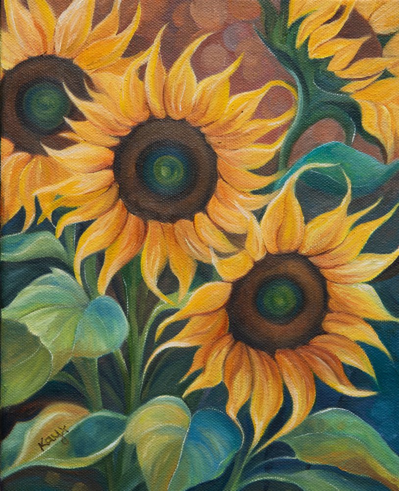 Warm Summer Sunflowers by Kay Shanley