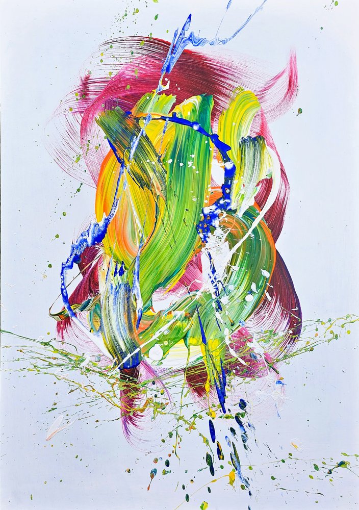 Vibrant Abstract Swirl by Kenneth Cowins