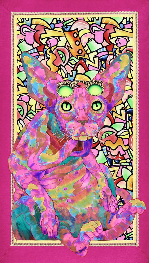 Psychedelic Sphynx Cat by Kostyantin Malginov