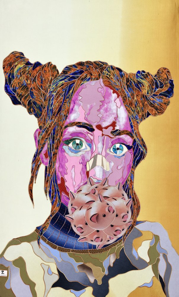 Quirky Pig Mouth Girl by Kostyantin Malginov