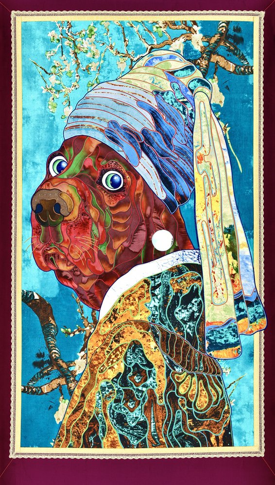 Whimsical Pearl Earring Dog by Kostyantin Malginov