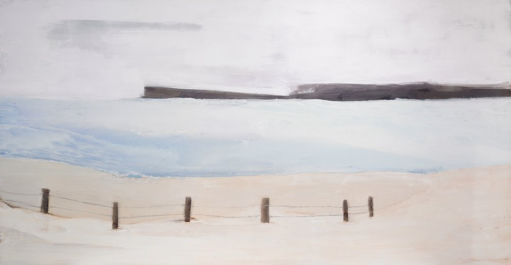 Beach With Fence by Kristin Brin