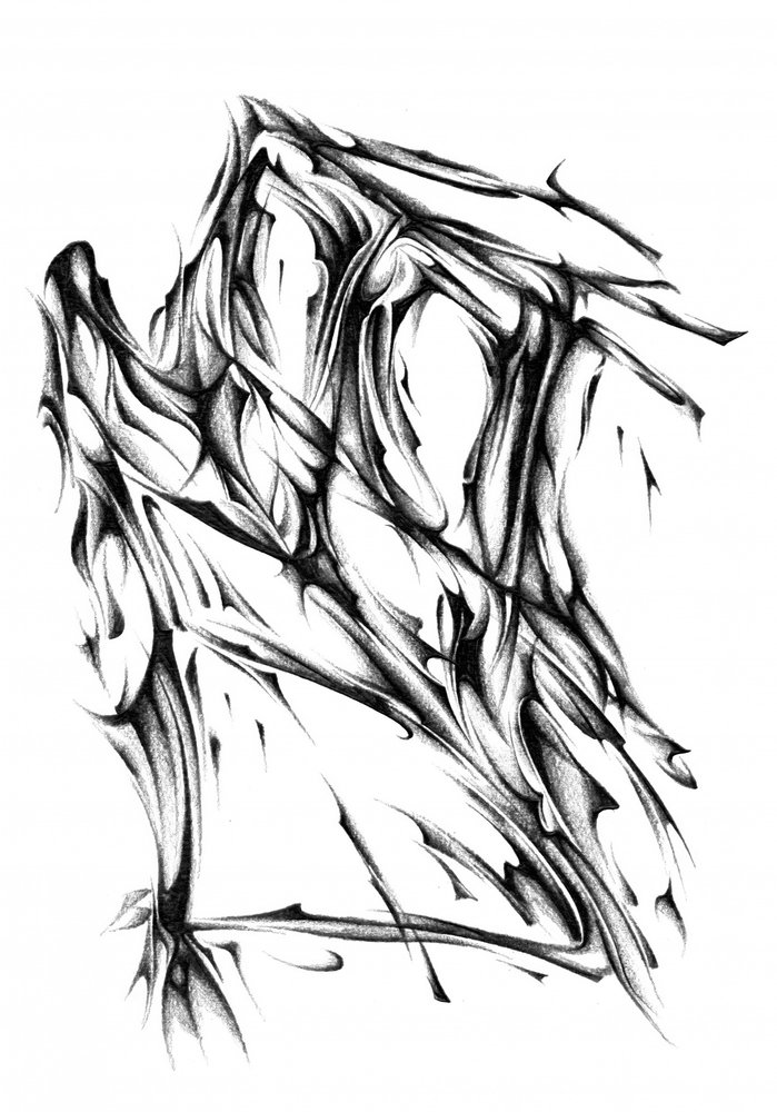 Dark Flowing Shapes by Kulik