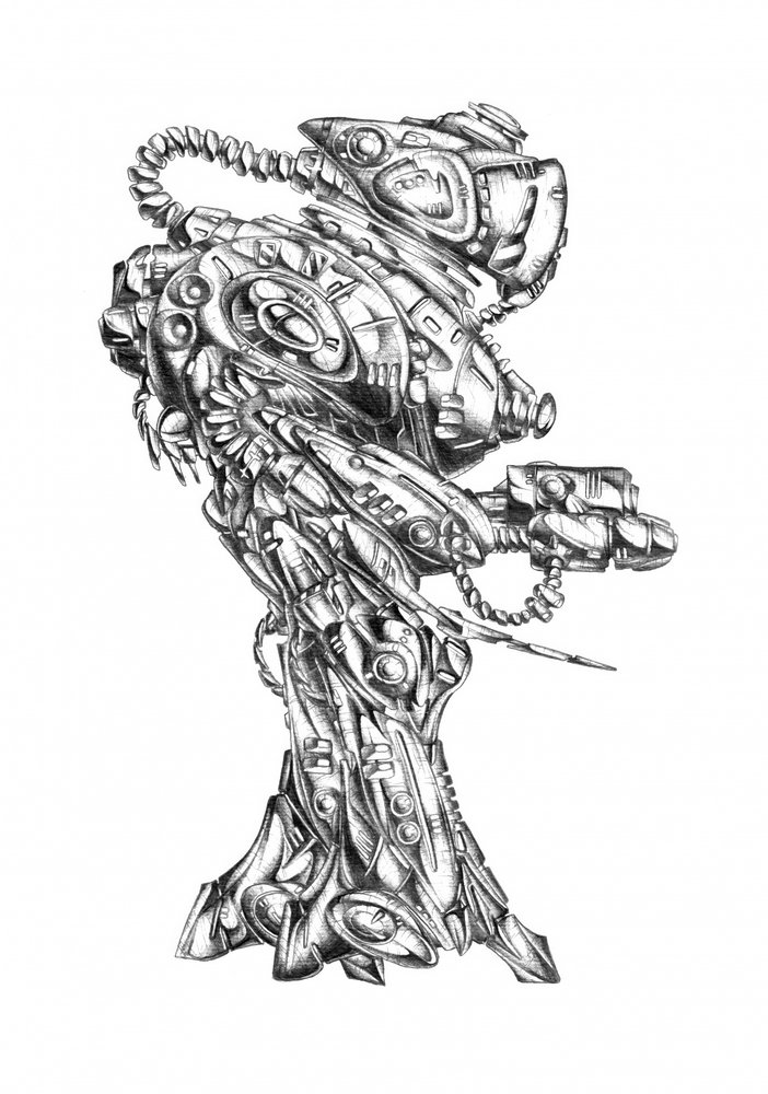 Dark Sci-Fi Mech by Kulik