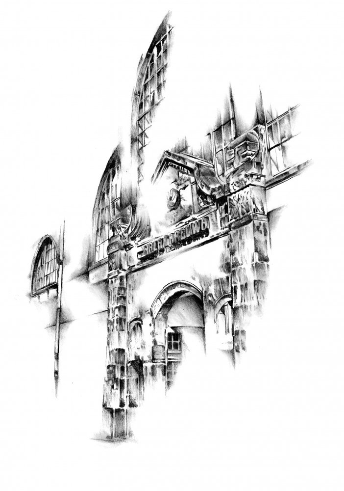 Deconstructed Architecture Sketch by Kulik