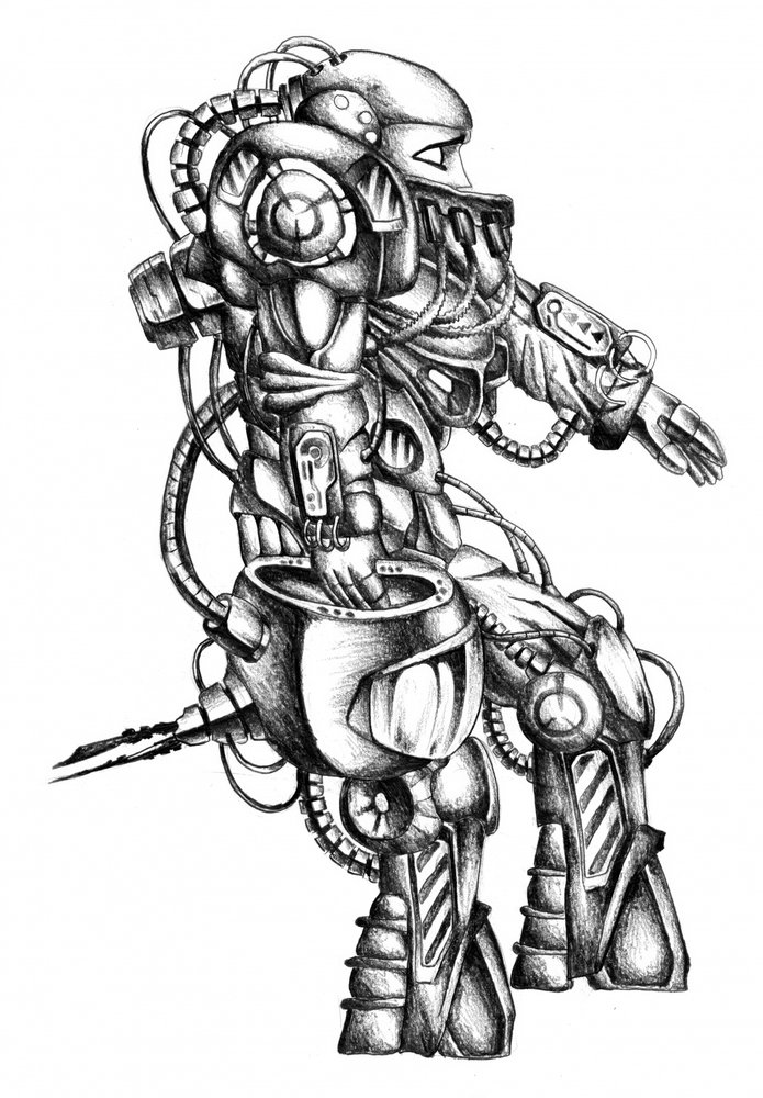 Detailed Sci-Fi Robot by Kulik