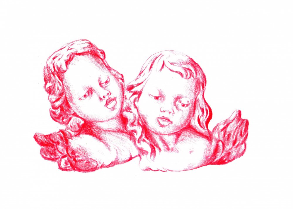 Dreaming Red Cherubs by Kulik