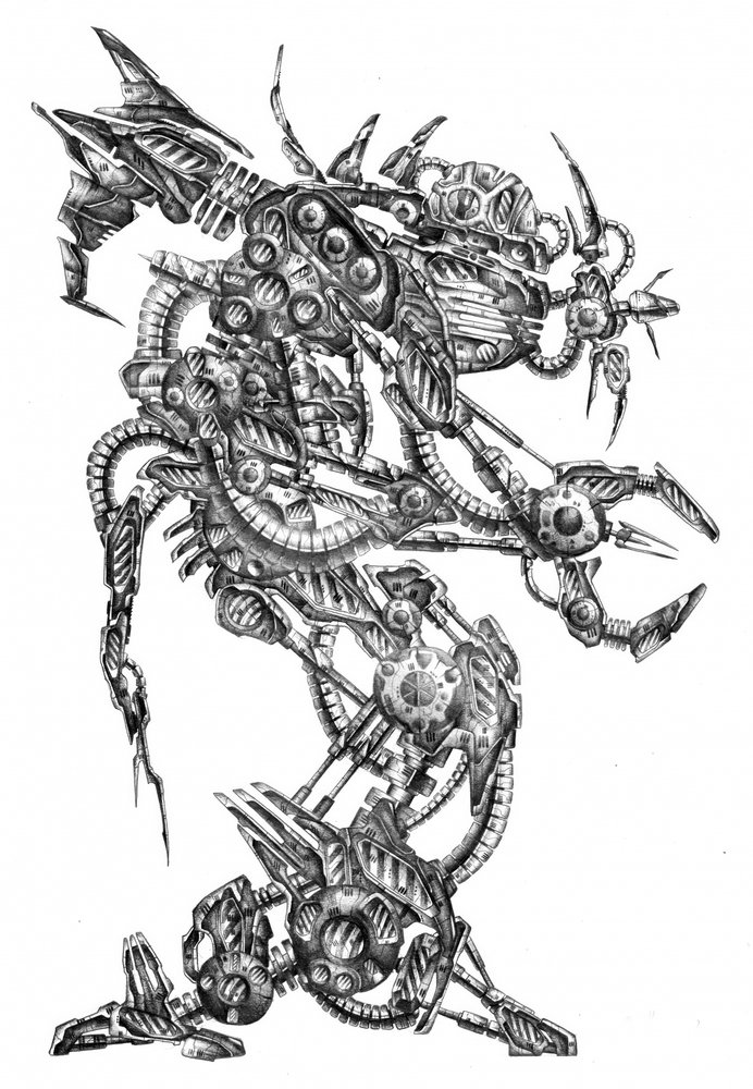 Futuristic Robot Dragon by Kulik