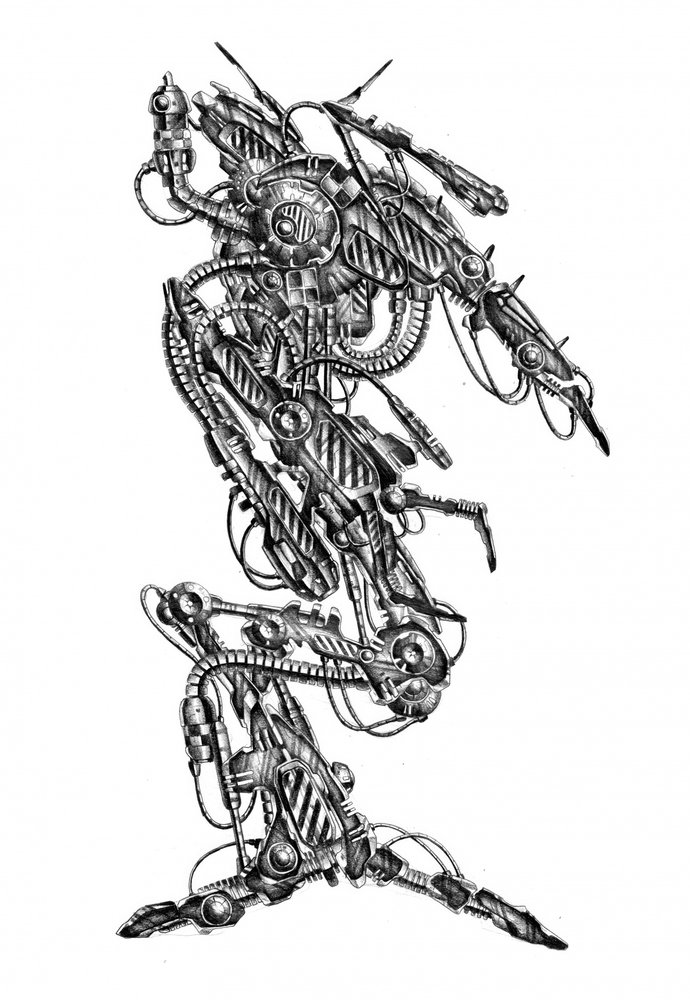 Futuristic Robotic Anatomy by Kulik