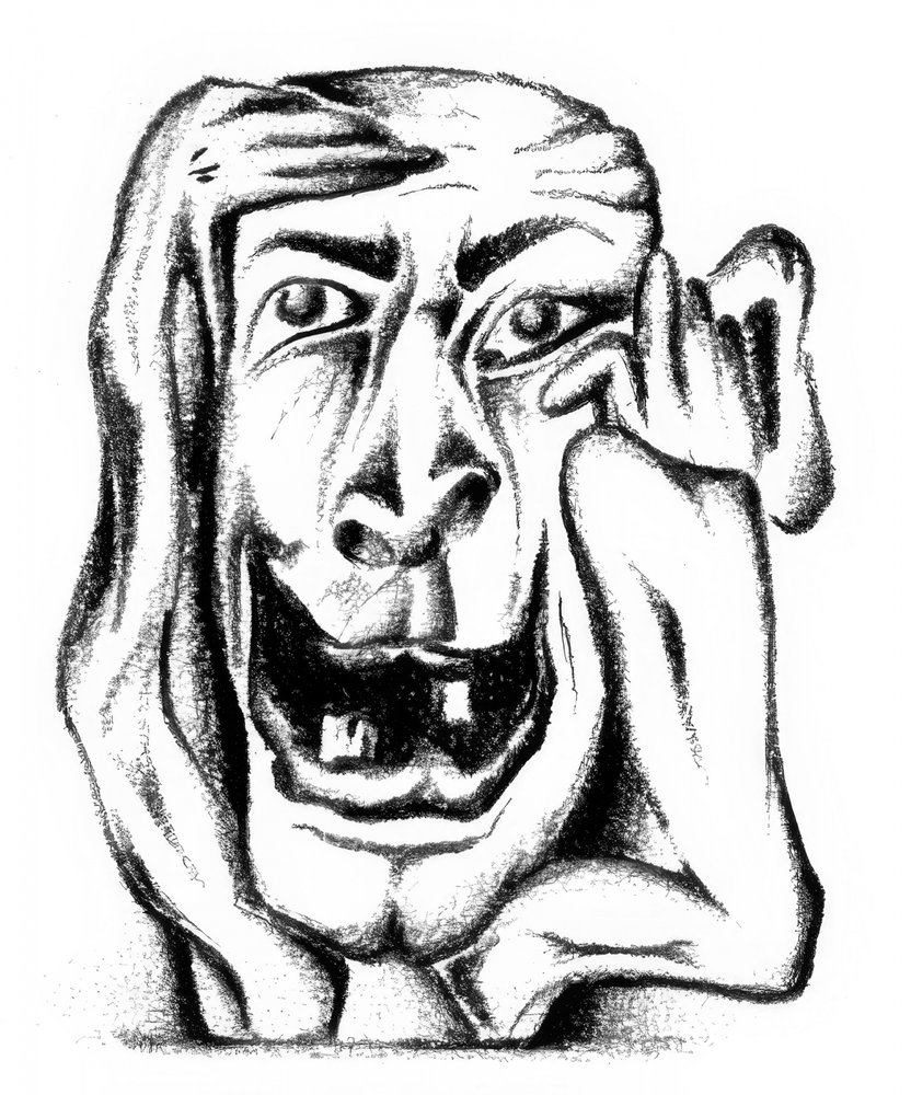 Grotesque Laughing Face by Kulik