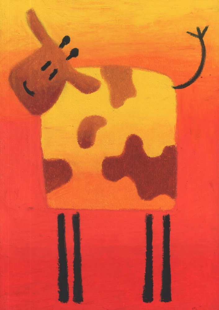Happy Cartoon Cow by Kulik
