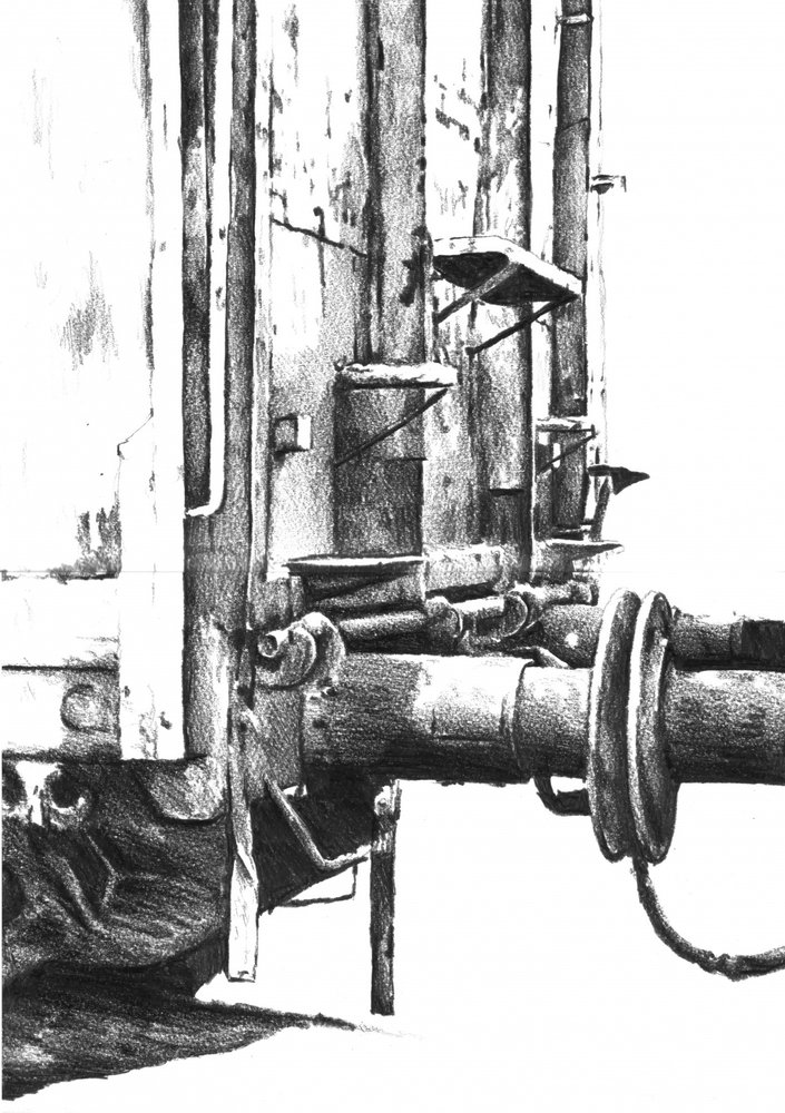 Industrial Train Car Detail by Kulik