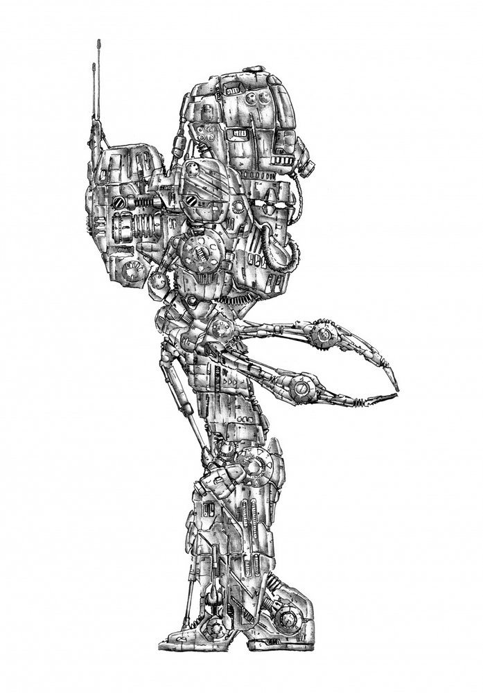 Intricate Cyborg Figure by Kulik