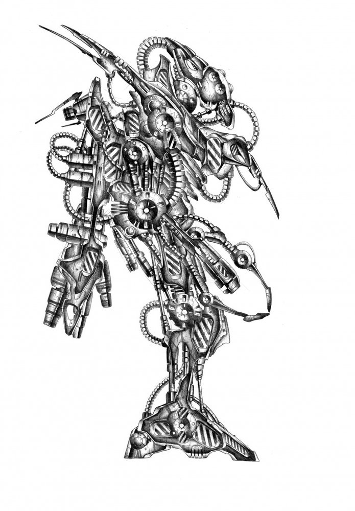 Intricate Cyborg Machine by Kulik