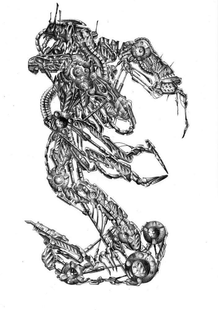 Intricate Mechanical S Form by Kulik