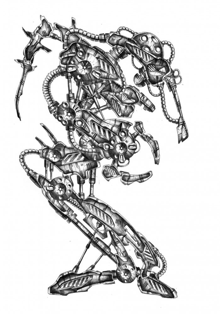 Intricate Sci-Fi Cyborg by Kulik
